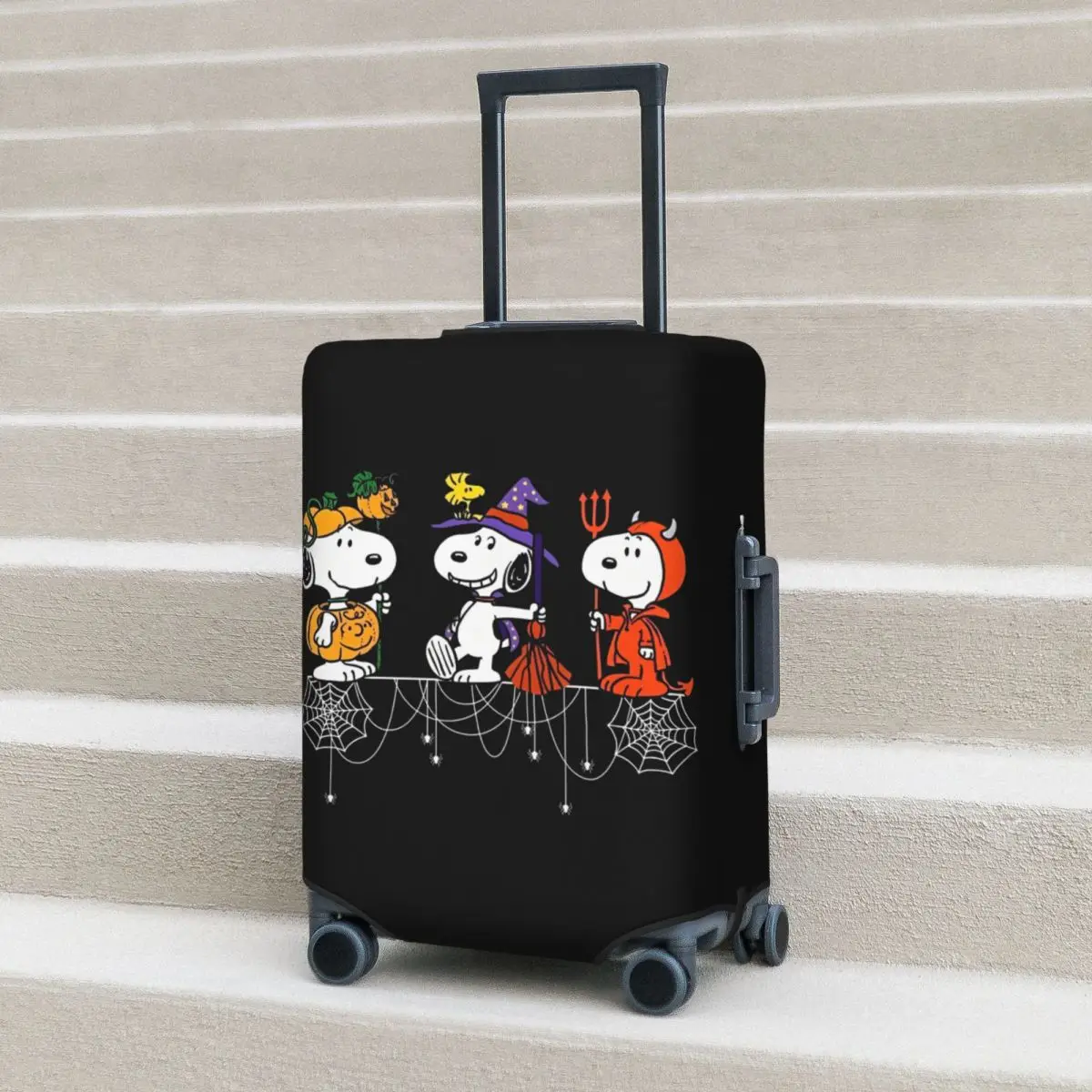 Halloween Snoopy Suitcase Cover Practical Travel Protection Luggage Accesories Vacation