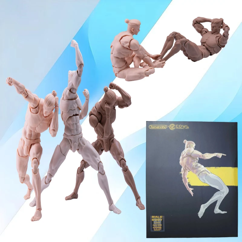 

New in Stock Romankey X COWL 1/12 Super Movable Male Soldier Naked Doll Body Paint Model Action Figure Toys Gifts