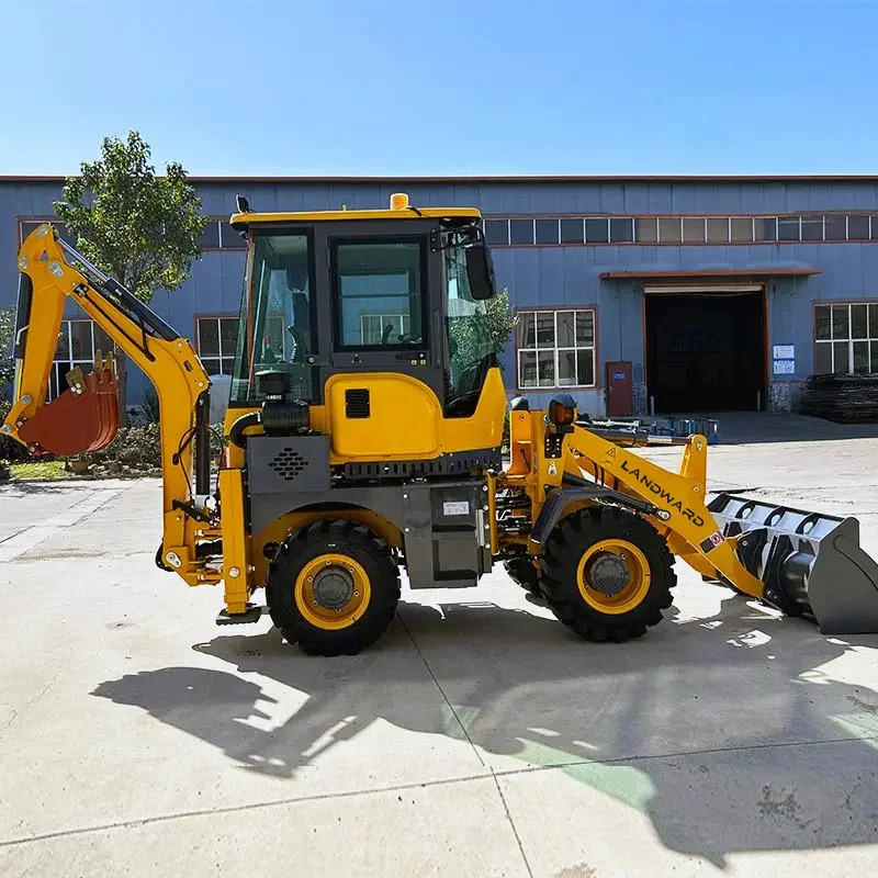 Factory Price Backhoe Loader 4 Wheel Drive front loader and backhoe digger functions construction machine Customized for sale