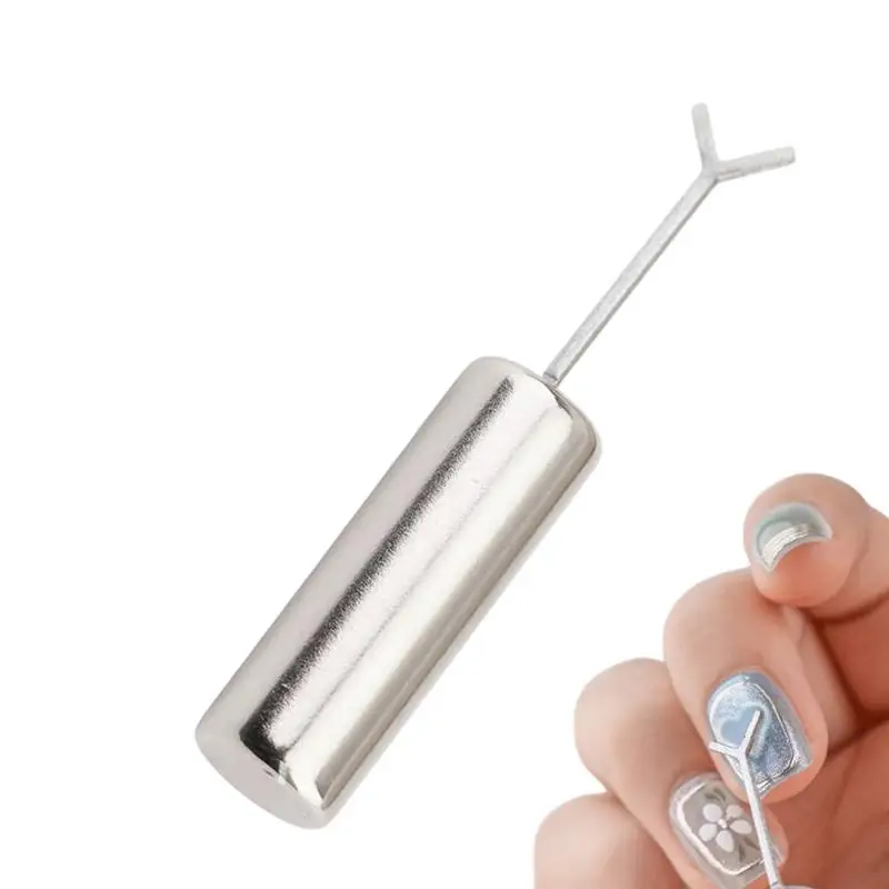 하트 고양이 눈 네일 마그넷, 자석 네일 아트 도구 세트 마그넷 스틱 Y자형 가이드 포함, DIY 매니큐어 키트