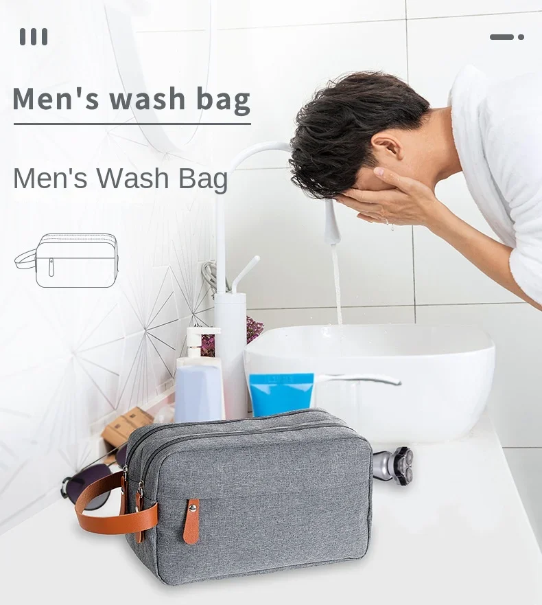 Mann Hohe Qualität Make-Up Tasche Oxford Leinwand Reise Kulturbeutel Organizer Wasserdichte Frauen Waschen Beutel Handtasche Kosmetik Fall – Detail 1