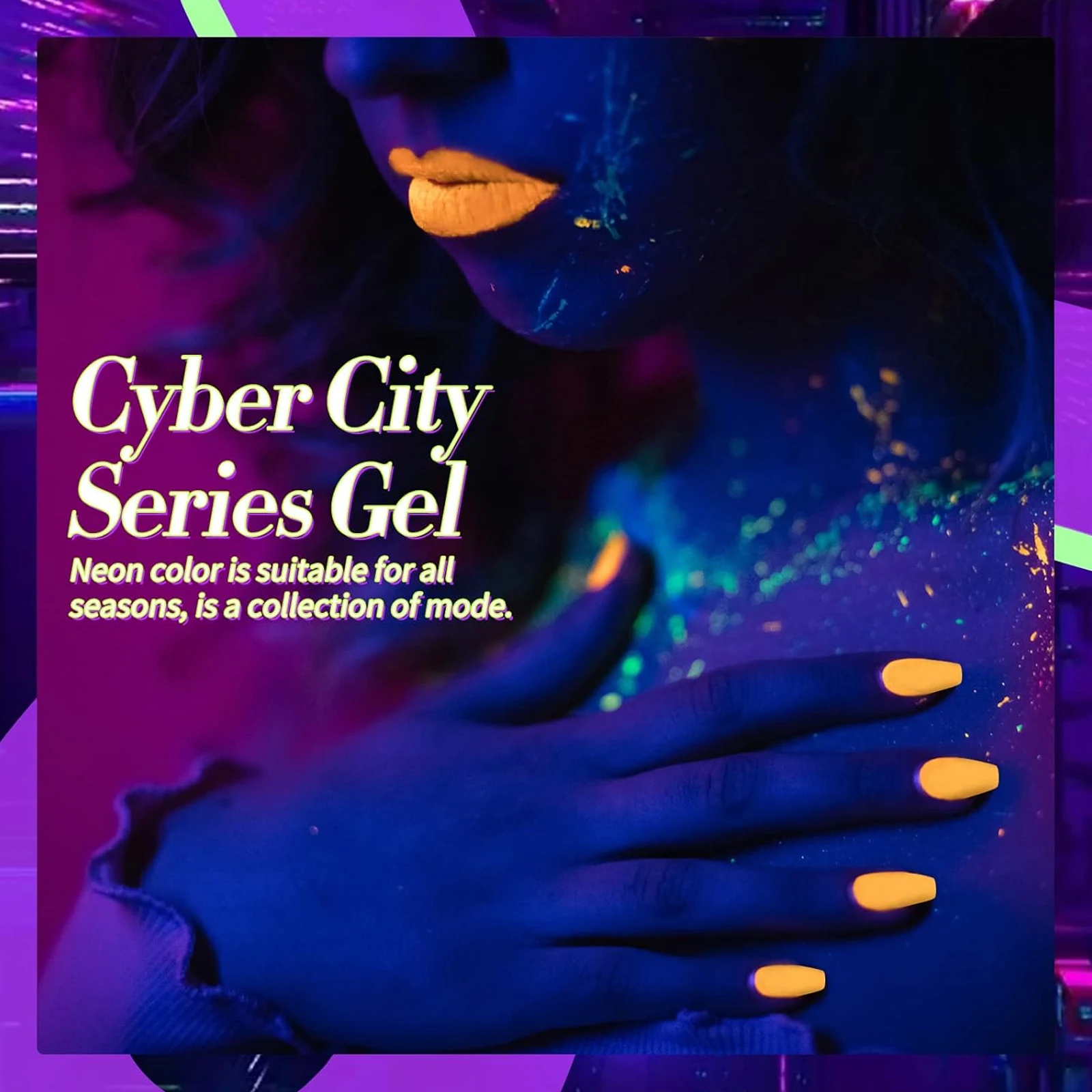 12 Colors Neon Fluorescent Glow in the Dark Gel Nail Polish Removable Glow in the Dark Neon UV/LED Gel Varnish for Nail Salon