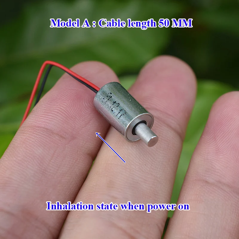 DC 3V 3.7V 5V Mini 8MM Zylindrischer Saugtyp Push-Pull Linearer Solenoid-Elektromagnet Zylinder DIY Fingerabdruckschloss – Detail 3