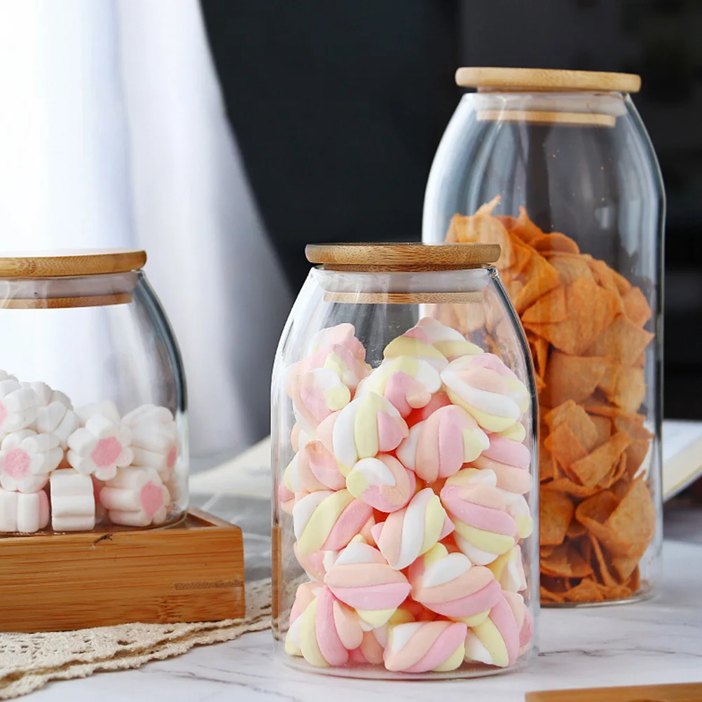 

1Pcs Airtight Food Storage Jar High Quality Glass Container for Kitchen Tea Snack Coffee Sealed Canisters