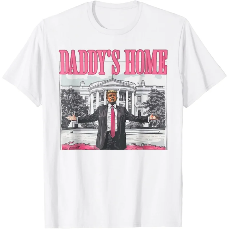 

Trump 2024 Take America Back Daddy's Home Trump Pink 2024 T-Shirt