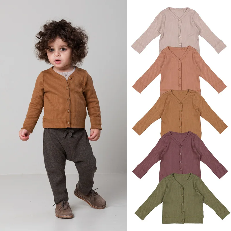 

Jenny&Dave 2023 New Baby and Children's Wear Baby Cardigan Spring Baby Solid Color Outer Coat Boys and Girls Outer Coat Autumn W