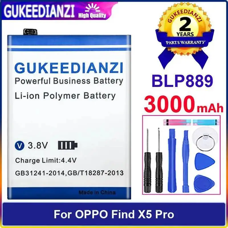 

Для Oppo Find X5 Pro 3000 мАч высокая совместимость BLP889 надежный источник питания аккумулятор мобильного телефона