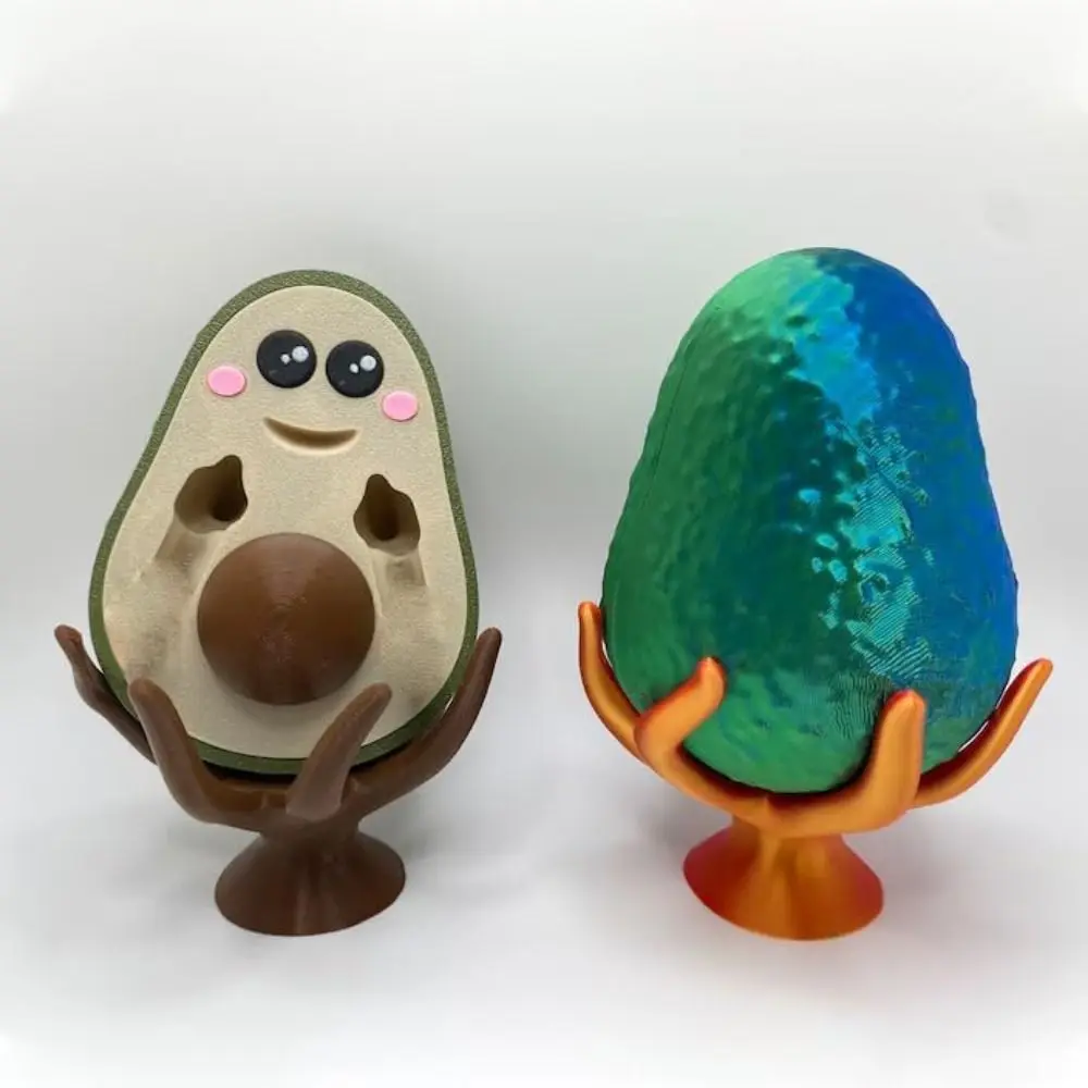 New Cute Bad Avocado Statue Funny 3D Printed Bad Avocado Ornament Charming Green Funny Toy Kids Gifts