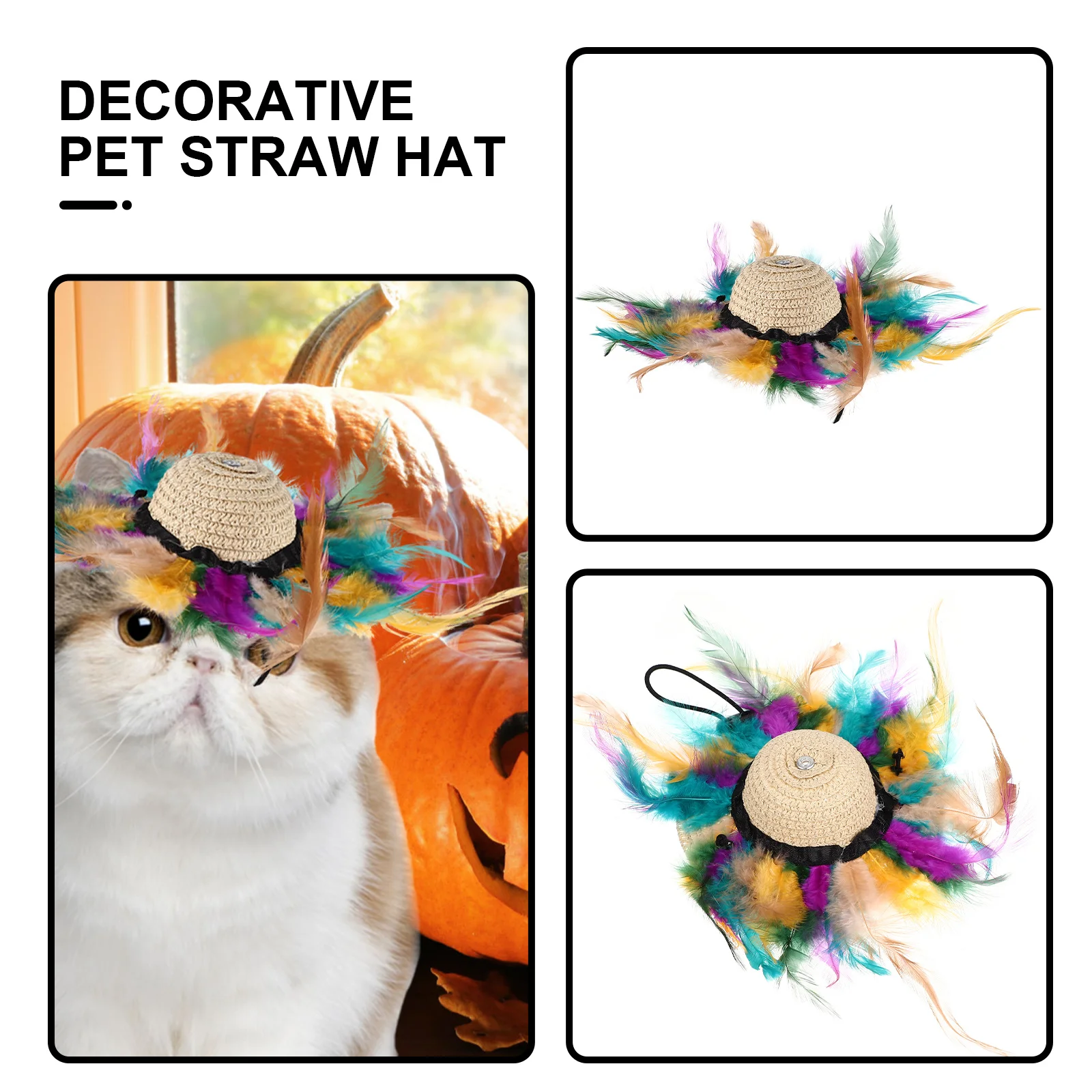

Pet Hat Miss Halloween Decor Dog Hats for Large Dogs Household Cat Bowler