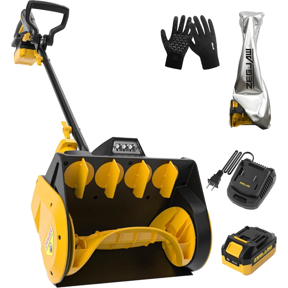

20V Cordless Snow Shovel, 12" Blower with LED Light & Directional Plate for Driveways