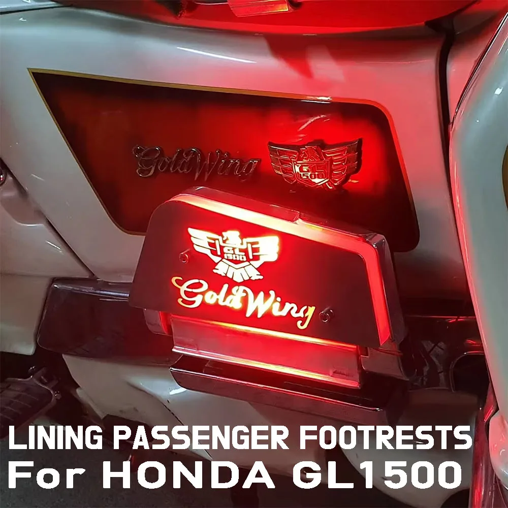 

GL1500 LED Lighted Floorboard Covers for Honda Gold Wing GL1500 Motorcycle Passenger Footrest Lining Kit f Goldwing 1500 1500GL