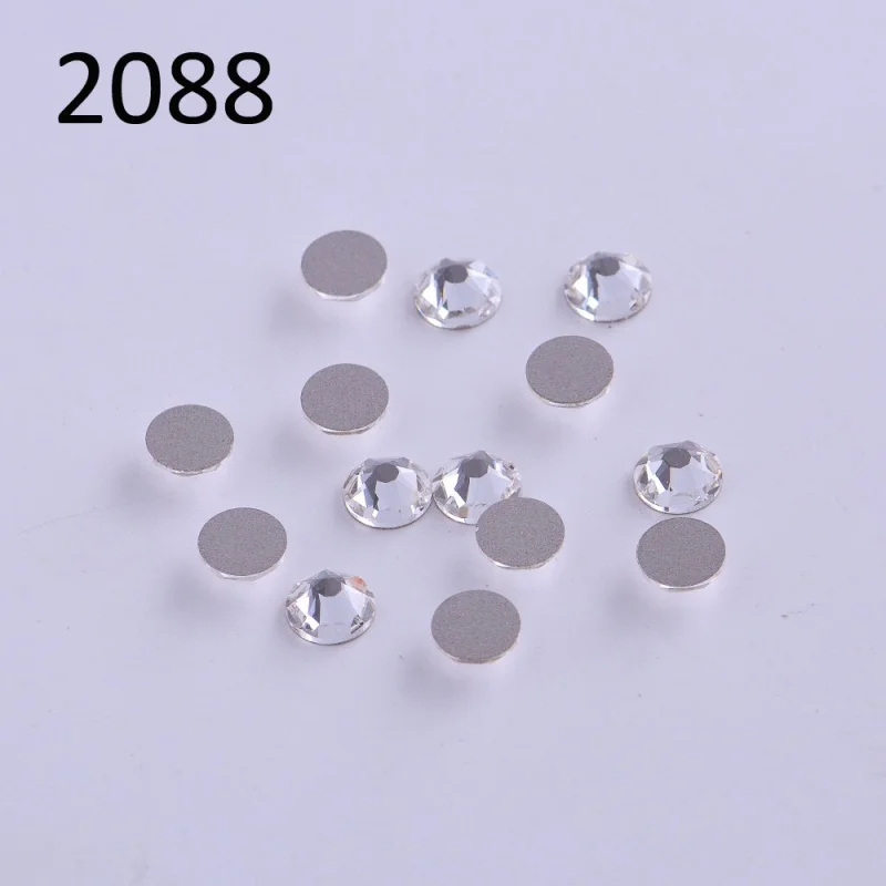 (24Pcs) 2058 XILION 2088 XIRIUS Original Crystals from Austria Rose No Hotfix Flat Back Rhinestone Strass for Nail Art Jewelry