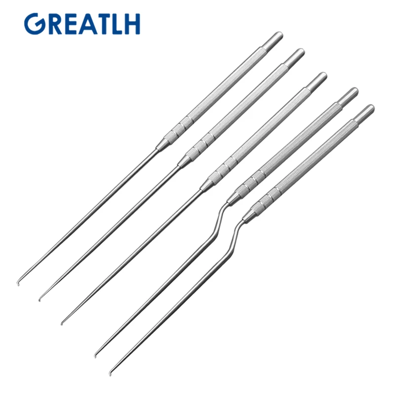 Stainless Steel Ear Use Hook Cerumen Hook/earpick Straight/Gun Type Hospital ENT Instrument Tool