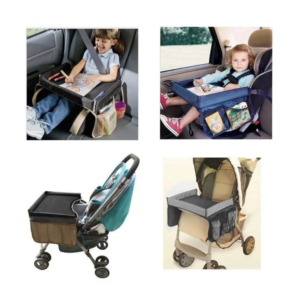 

Waterproof Desk Stroller Kids Toy Food Holder Baby Car Seat Tray Drawing Board Storage Car Child Table Storage Snack Tray