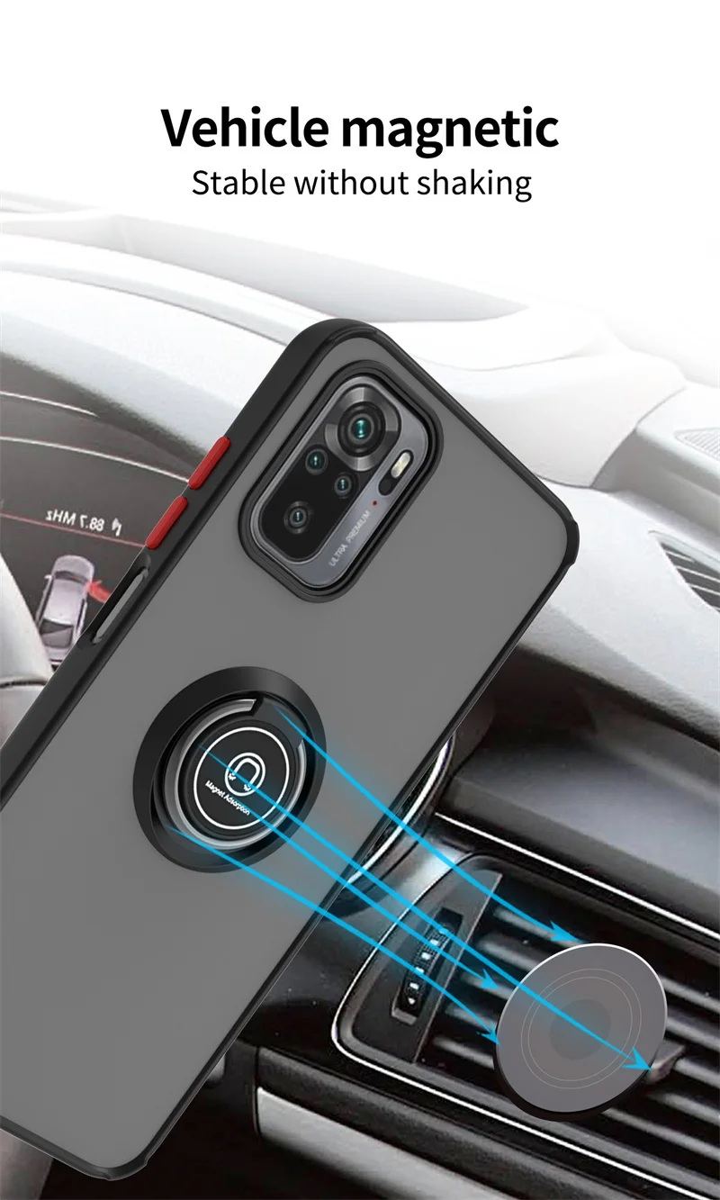 For Xiaomi Poco M5S Case Magnet Car Holder Ring Stand Shockproof Phone Case for Poco Poko Pocco Little M5S M 5S M5 S Back Cover