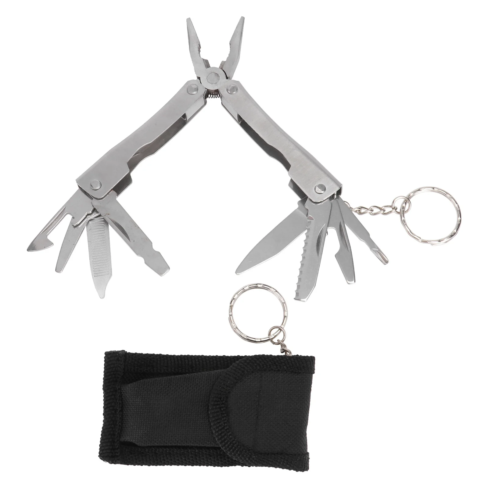 

9 in 1 Portable Stainless Steel 68x3x12cm Lightweight Foldable Plier Tong for Backpacking Climbing Survival Use