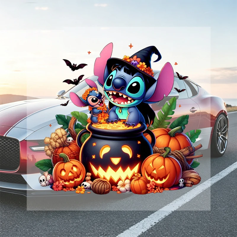 Car Stickers Halloween Pumpkin Funny Vinyl Decal Waterproof Die Cut Durable for Fuel Tank Gas Cap Car Window Door Auto Decor