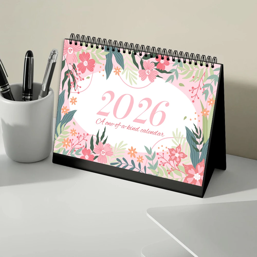 

1pc Customizable 2026 Calendar, Personalized Desk Calendar with Uploadable 6 Photos, Birthday Christmas New Year Gift, Calendar