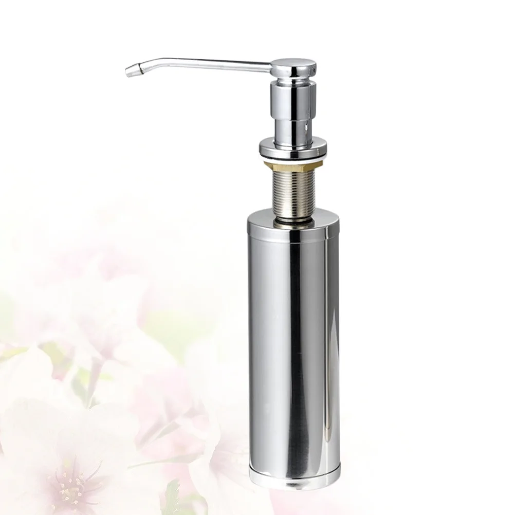 حوض الفولاذ المقاوم للصدأ موزع الصابون غسول اليد زجاجة مضغوطة للمطبخ الحمام الشامبو مكيف زجاجة مضخة #4