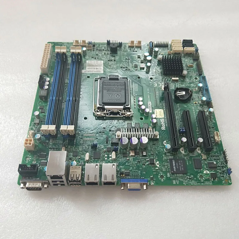 اللوحة الأم لخادم Supermicro ، MicroATX ، Intel C222 ، دعم v3/v4 ، dddr3 ، PCI-E ، تم اختباره ، شحن سريع