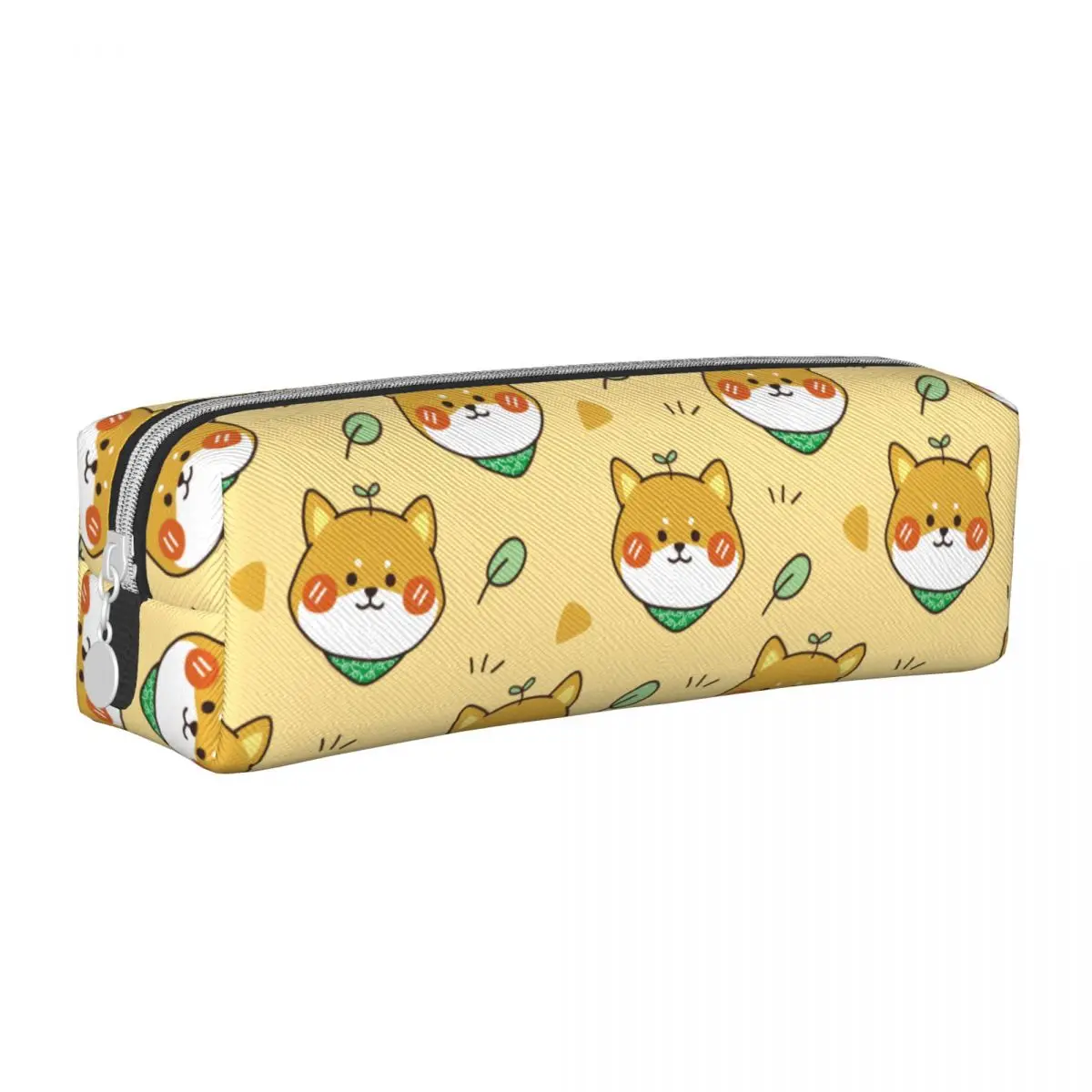 Kawaii Shiba Inu Yellow Dog Pencil Cases Hand Drawn Pet Pen Bags for Student Big Capacity School Supplies Cosmetic Pencilcases