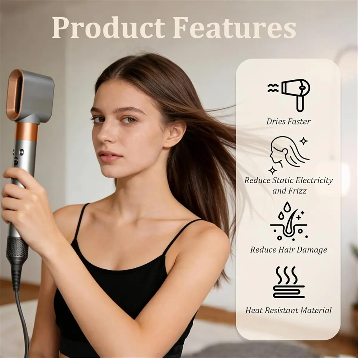 (A75U) Large Round Volumizing Brush PreStyling Dryer Attachment Nozzle for Airwrap HS01 HS05 HS08 Accessorie