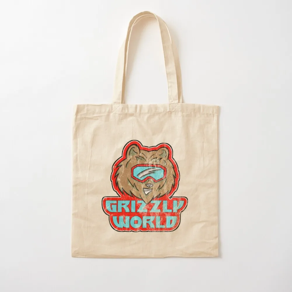 

Grizzly World Logo Tote Bag Lady bag university canvas sacs de shopping Canvas