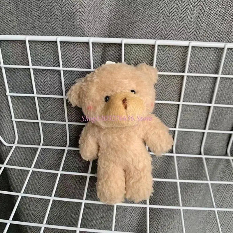 Phim hoạt hình R6FD sang trọng Keyring Bear Doll Doll Trang trí mặt dây chuyền trang trí ví phụ nữ