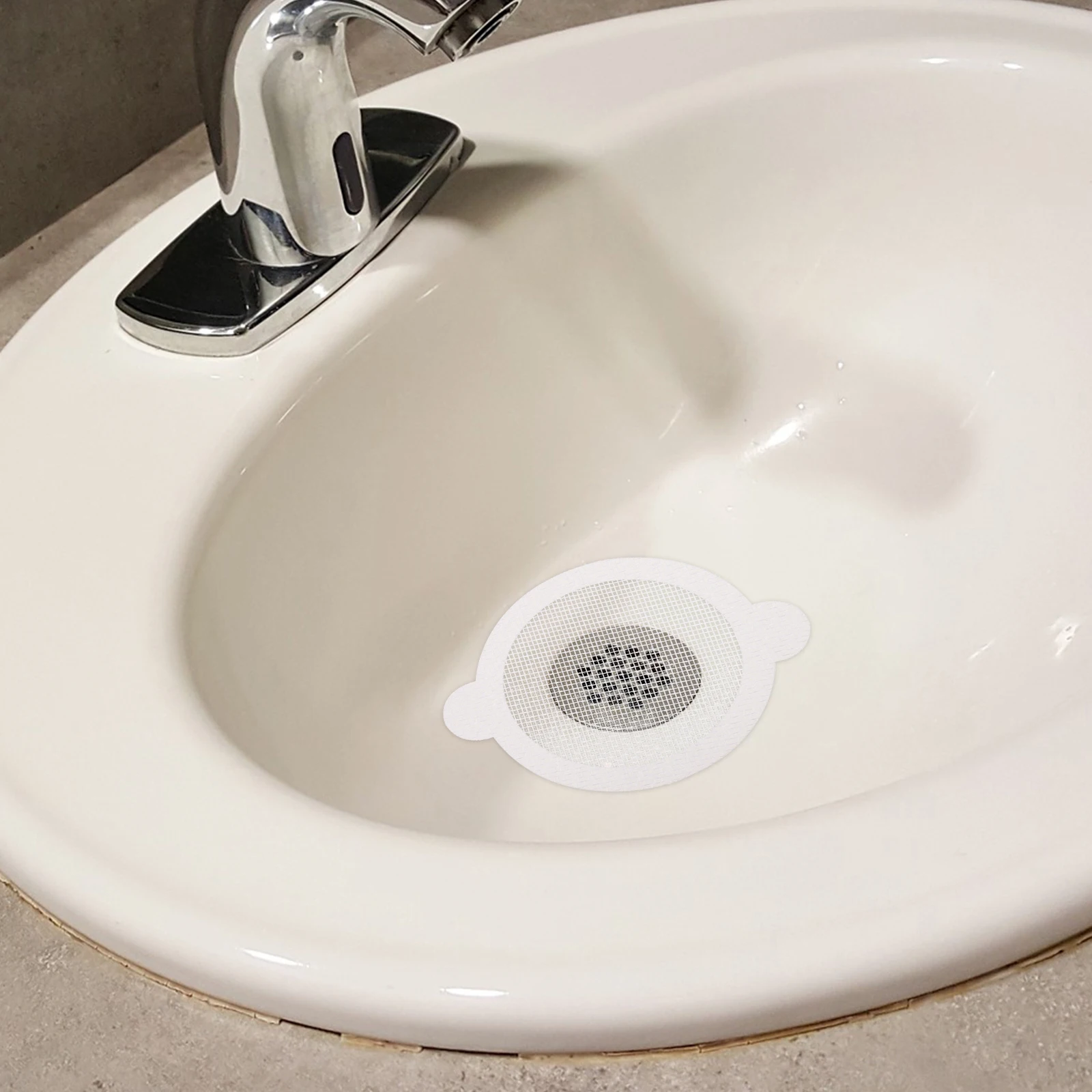 

20 Pcs Anti blocking Floor Drain Stickers Disposable Sink Strainer Hair Filter Bathroom Supplies Strong Adhesion For Metal