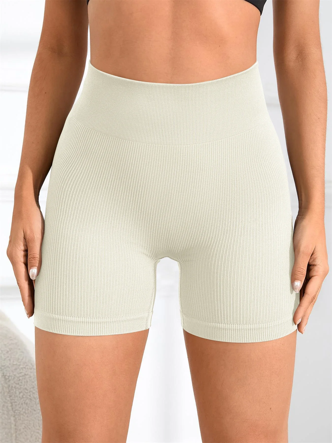 Short de sport taille haute pour femmes, Leggings de Yoga sans couture très extensibles, vêtements de sport pour dames pour vêtements d'intérieur et d'extérieur