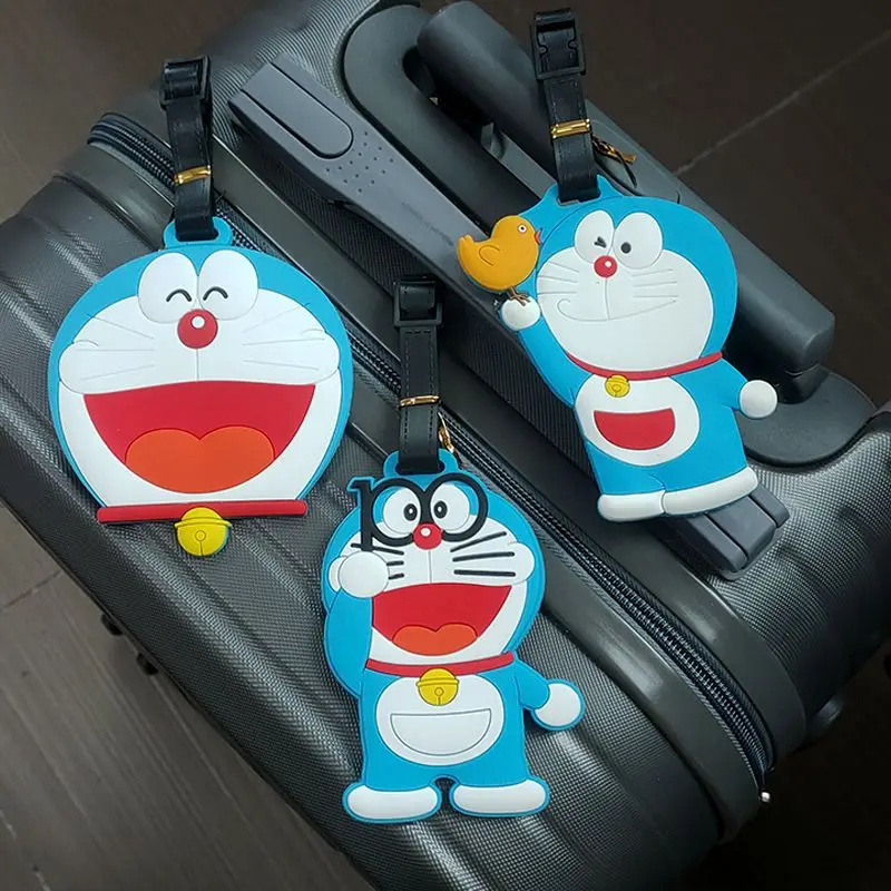 Doraemon animation peripheral cartoon kawaii suitcase checked boarding pass travel abroad anti-loss card travel essentials