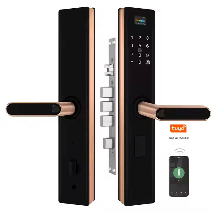

Glomarket Tuya App Biometric Fingerprint Smart Wooden Door Lock Intelligent Password Digital Smart Lock
