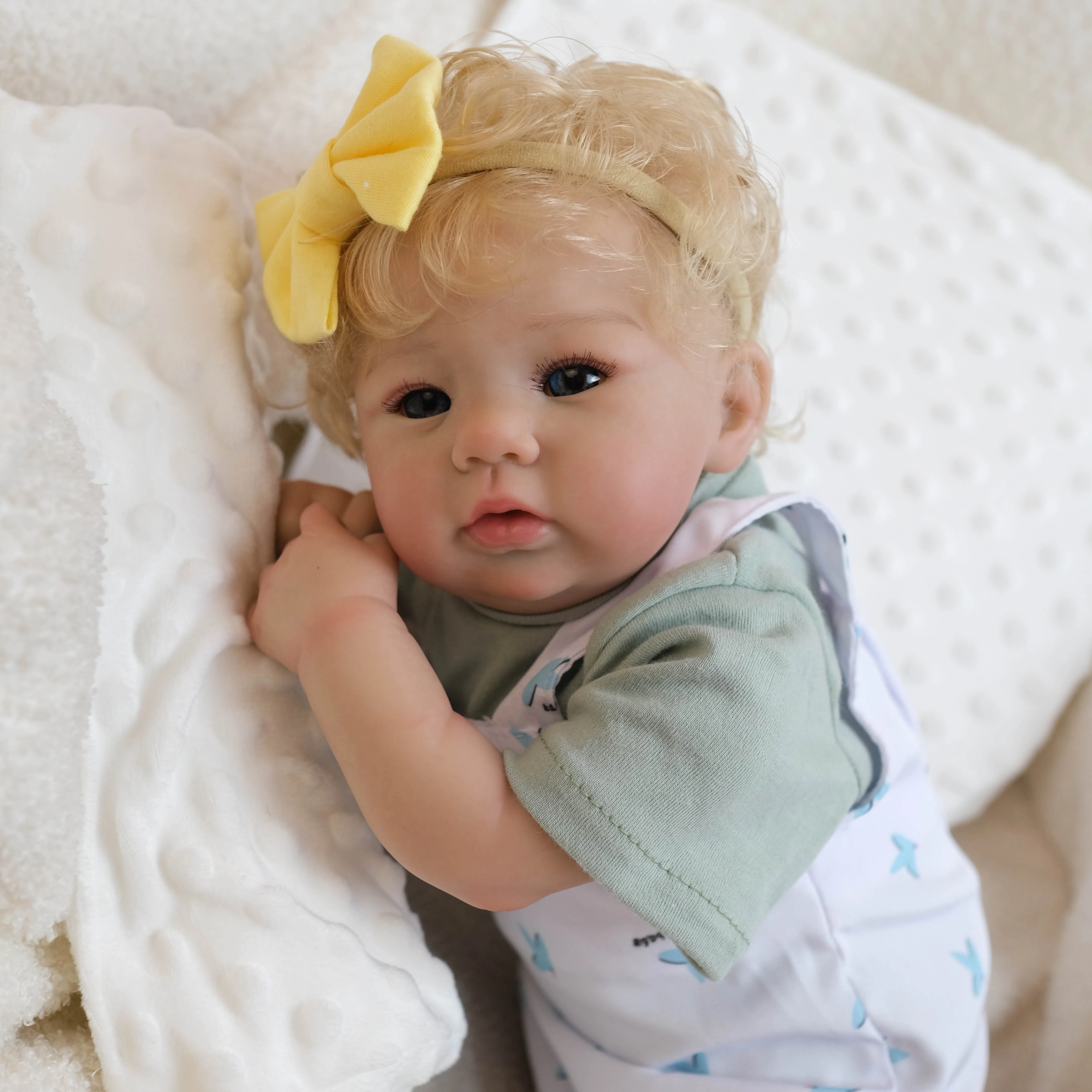 

NPK 18inch Lifelike Reborn Doll Abigail Soft Body Touch Cuddly Toy with Blond Hair
