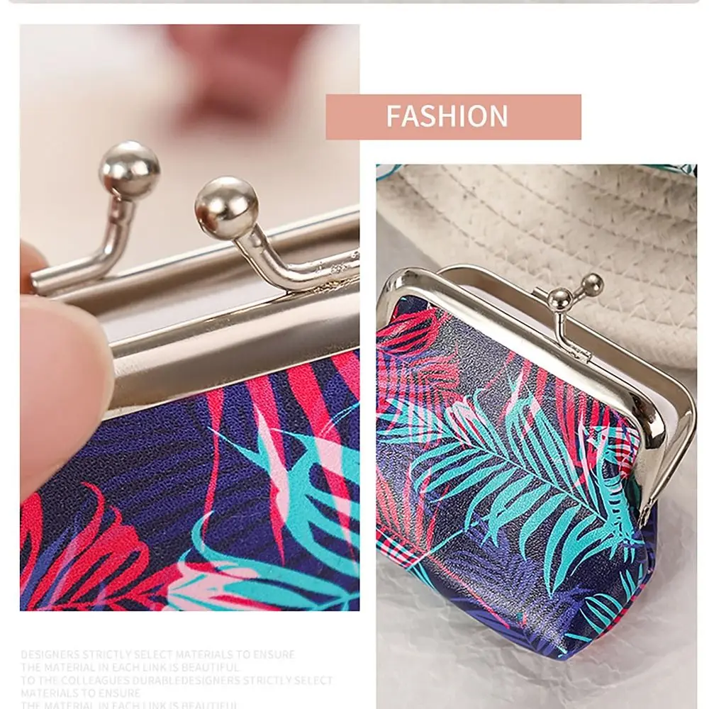 ヴィンテージ花小銭入れ鉄口クリップエスニックスタイルチェンジマネーオーガナイザーPUキャッシュポーチギフトバッグ