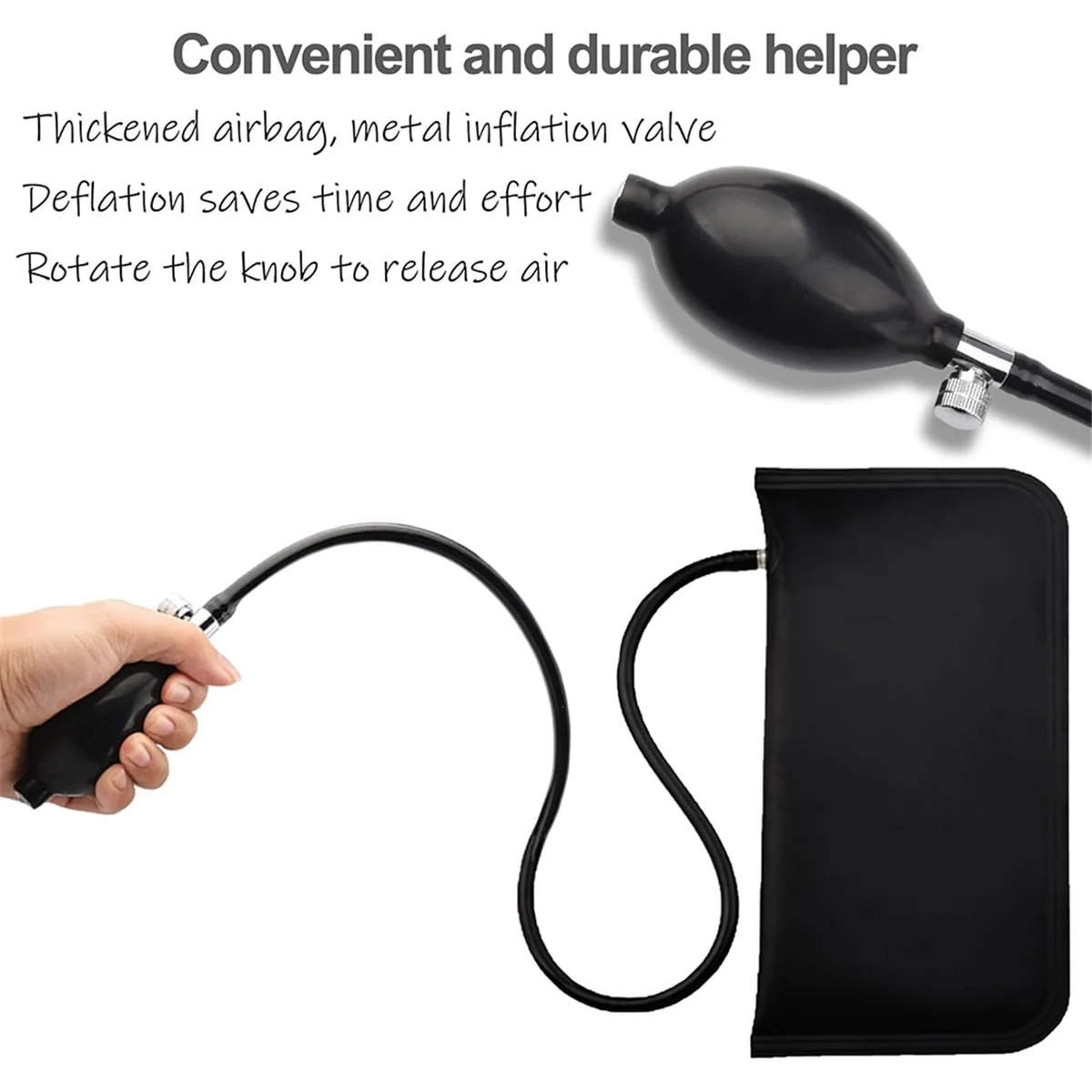 EULM Air Wedge Pump Professional Leveling Kit & Alignment Tool Inflatable Shim Bag, 440 LB Rating, 19.7Inch Long Hose, 2 Pack