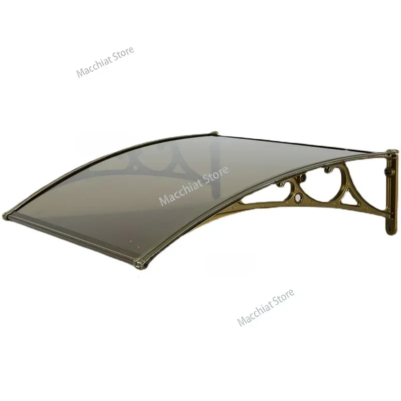 Household Aluminum Alloy PC Board Canopy Outdoor Rainproof Sunshade Eaves Window Balcony Door Rain Cover UV Protection Awning