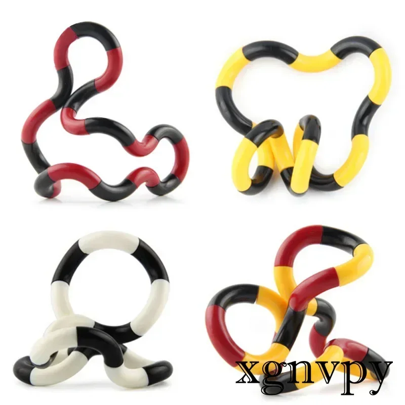 3Pcs Tangle Rope Twist Fidget Toy Rrainbow Circle Sensory Autism Therapy Jouet Anti Stress Enfant Juguete Antiestres Niños