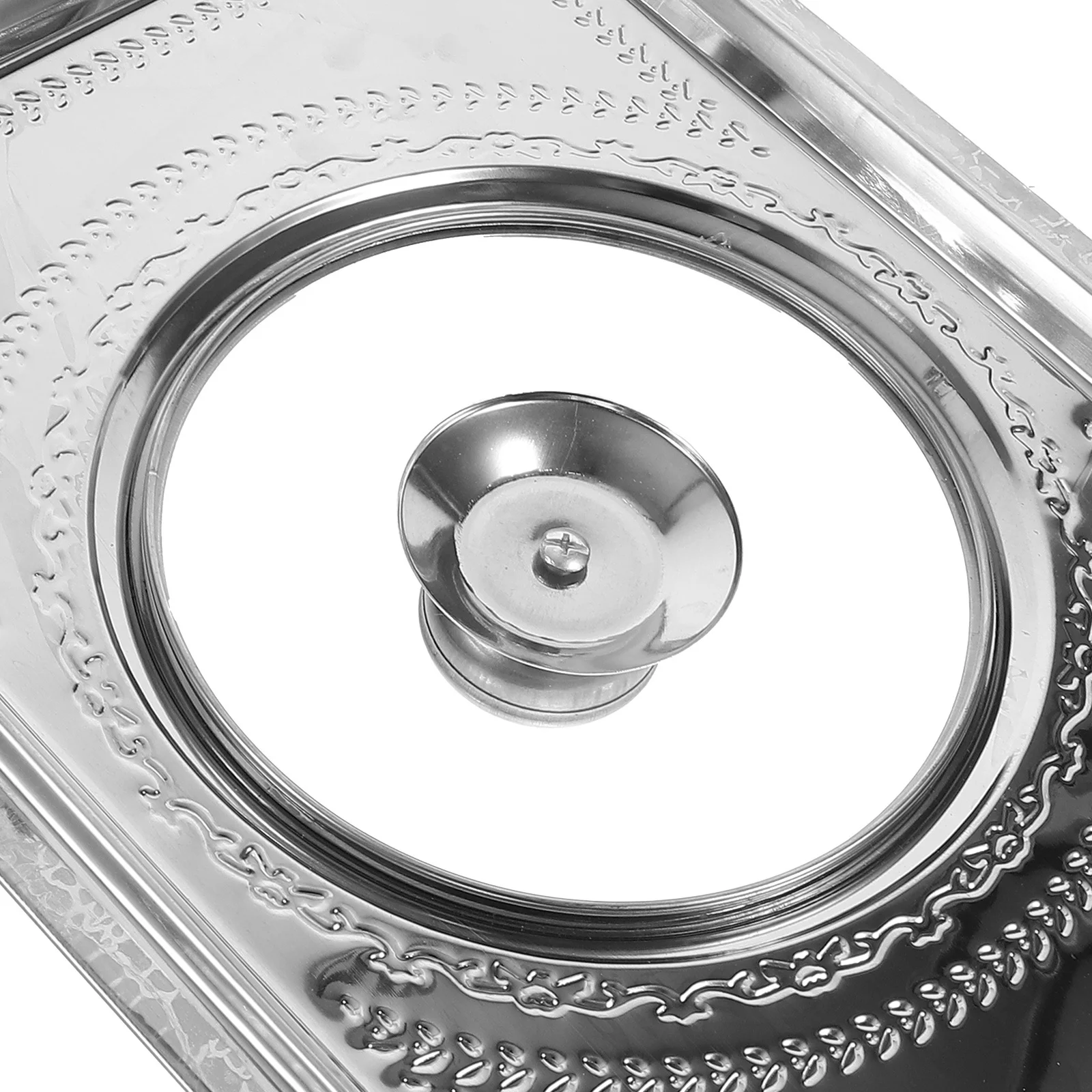 

Stainless Steel Grilled Cover Rectangular Food Tray Lid Kitchen Gadgets Oilproof Bbq Plate Cover For Home Hotel