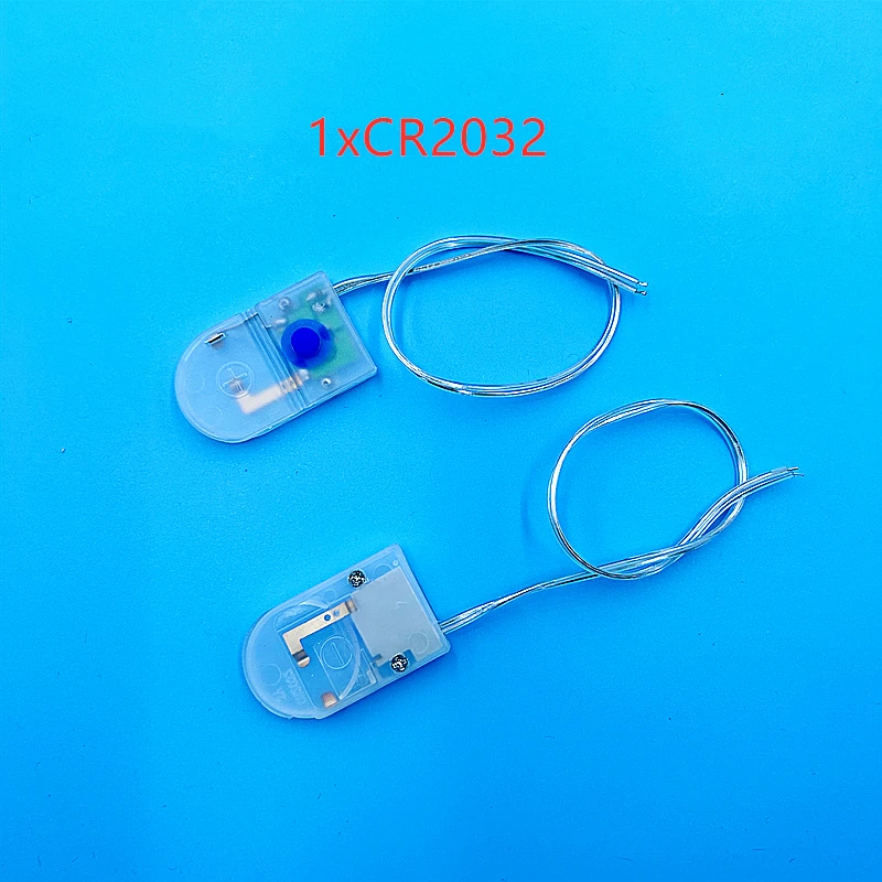 1/2/5Pcs CR2025 CR2032 custodia portabatteria a bottone con cavi lampeggianti/scatola batteria interruttore intermittente