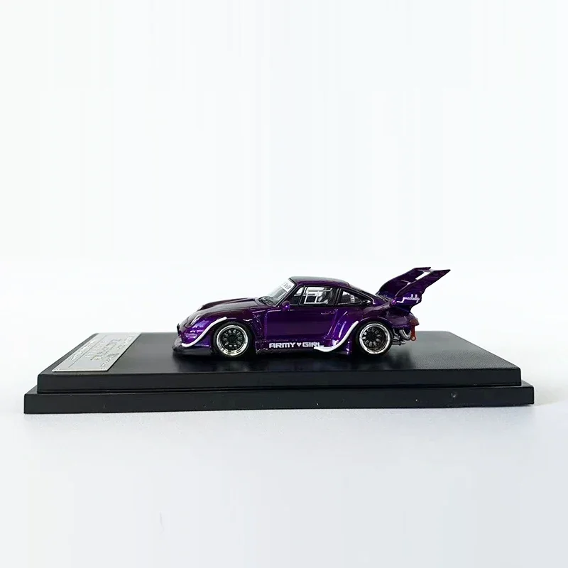 Street Weapon 1:64 RWB 993 Refitting Alloy Die-Cast Model Car Collection -  Metal Purple High Wing Coating