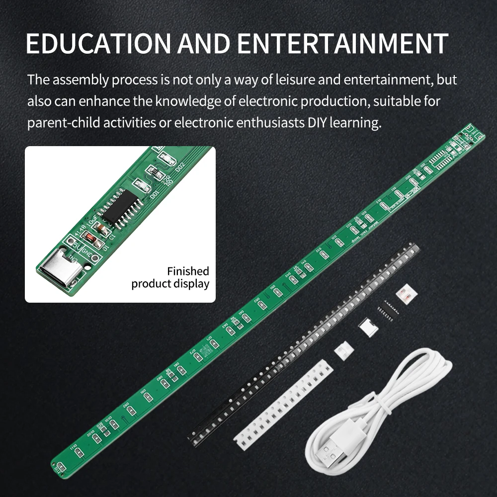 DC5V SMD светодиодный комплект метеоритного освещения, электронные детали для самостоятельного производства, мигающие светодиодные компоненты, электронный обучающий комплект, комплект «сделай сам»