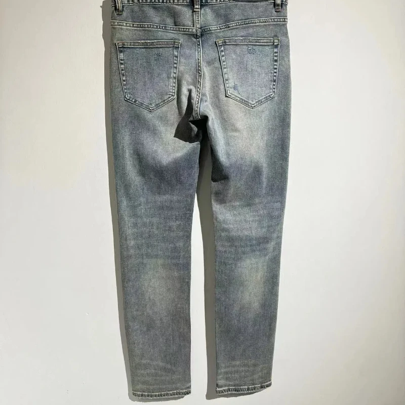 

High Street 1:1 Best Quality Am Design Vintage Washed Jeans Men Trousers Pants Y2k Traf Streetwear Clothing Techwear Clothes