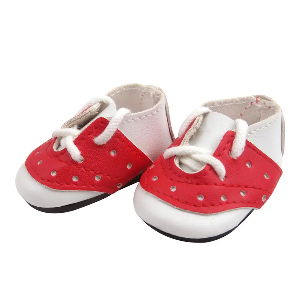 Doll Shoes Faux Leather Flat Sneakers for Mel Chan And Other Height Dolls