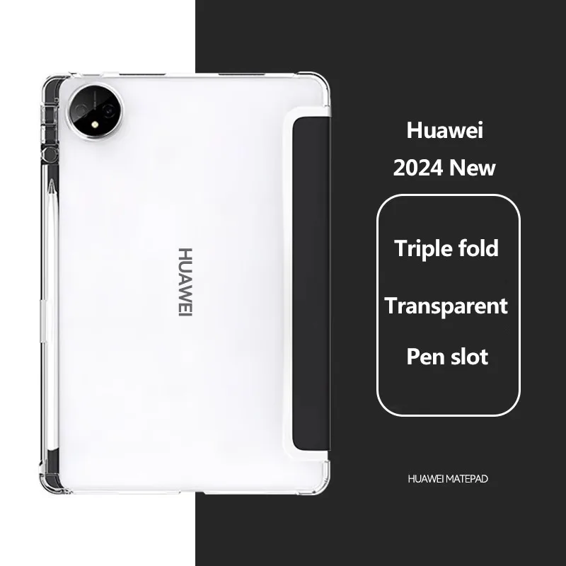 Funda con ranura para bolígrafo para Huawei MatePad Pro 12,2 Air 2024 12 SE 11 11,5 Air11.5 11 PaperMatte Pro11 10,8 T10S T10 SE 10,1 10,4 10.8 M6