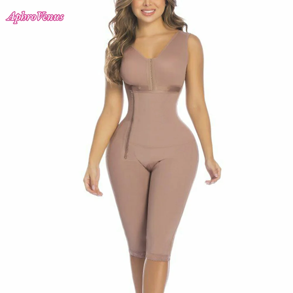 Fajas Ladies Front Opening Side Zip And Knee Shapewear Lace Shapewear Slimming Shorts Bodyshaper Women Women'S Home Wear