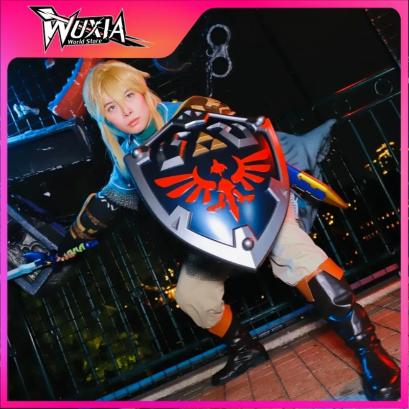 Em estoque a hemule fantasia arma hylian escudo yrulean link anime jogo periférico abs arma de plástico modelo deocr artesanato presentes