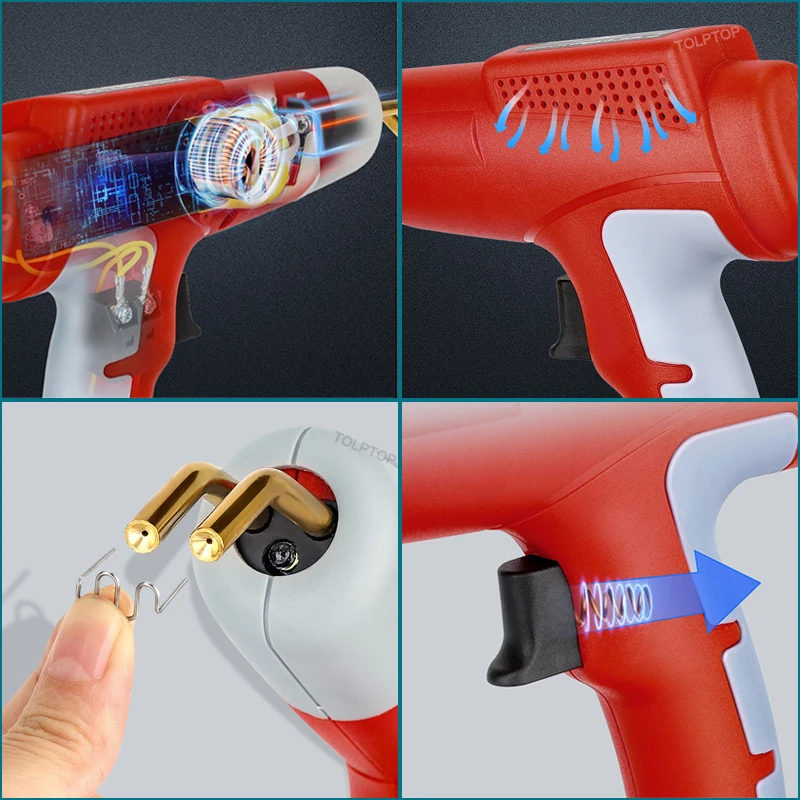 Cordless Plastics Welding Machine Portable Welding Gun Hot Stapler Welder for Makita/Dewalt/Milwaukee/Ryobi 18V Li-ion Battery