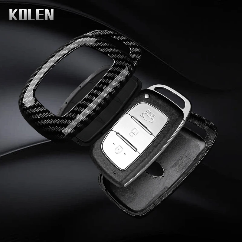ABS Carbon Fiber Car Key Case Cover For Hyundai Tucson Santa Fe Rena Sonata Elantra Creta Ix35 Ix45 I10 I30 I40 Accessories Bag - view 5
