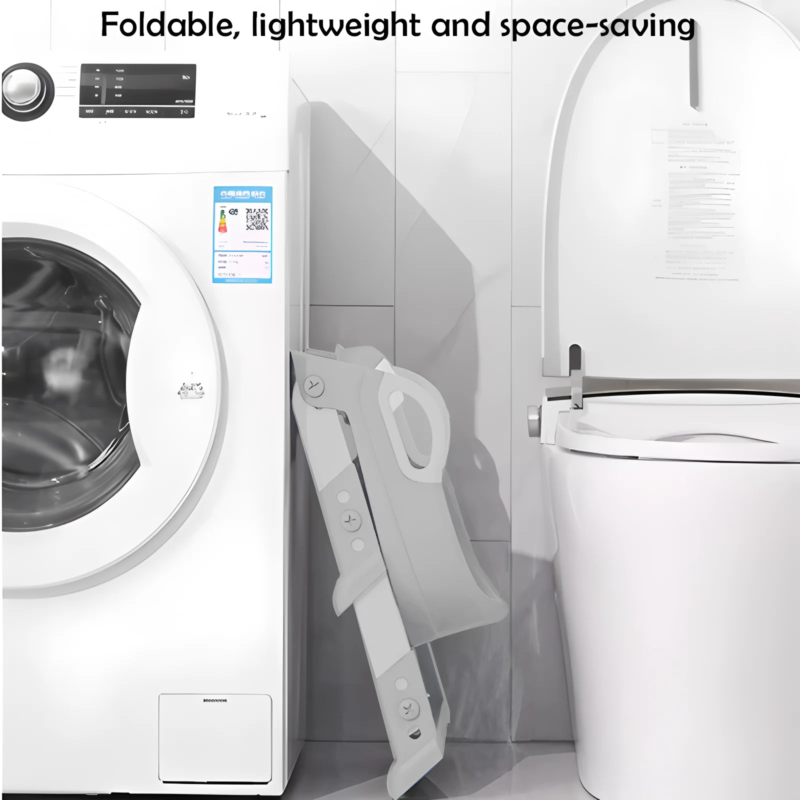 Escada de treinamento para penico - Assento acolchoado macio, altura ajustável, dobrável, antiderrapante com proteção contra respingos - Ready Step Go