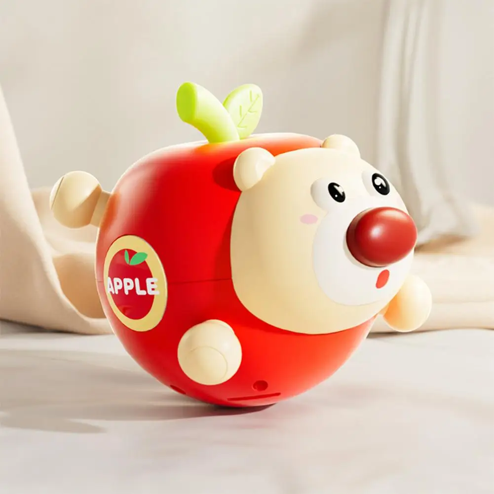 لعبة التنسيق بين اليد والعين لعبة بهلوان الطفل مع جرس على شكل حيوان عضاضة رولي بولي لعبة متذبذب الفاكهة لتطوير المحرك